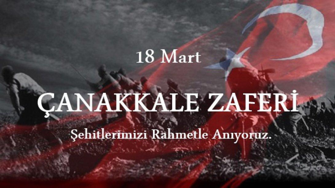 18 Mart Çanakkale Zaferi ve Şehitleri Anma Günü Mesajı