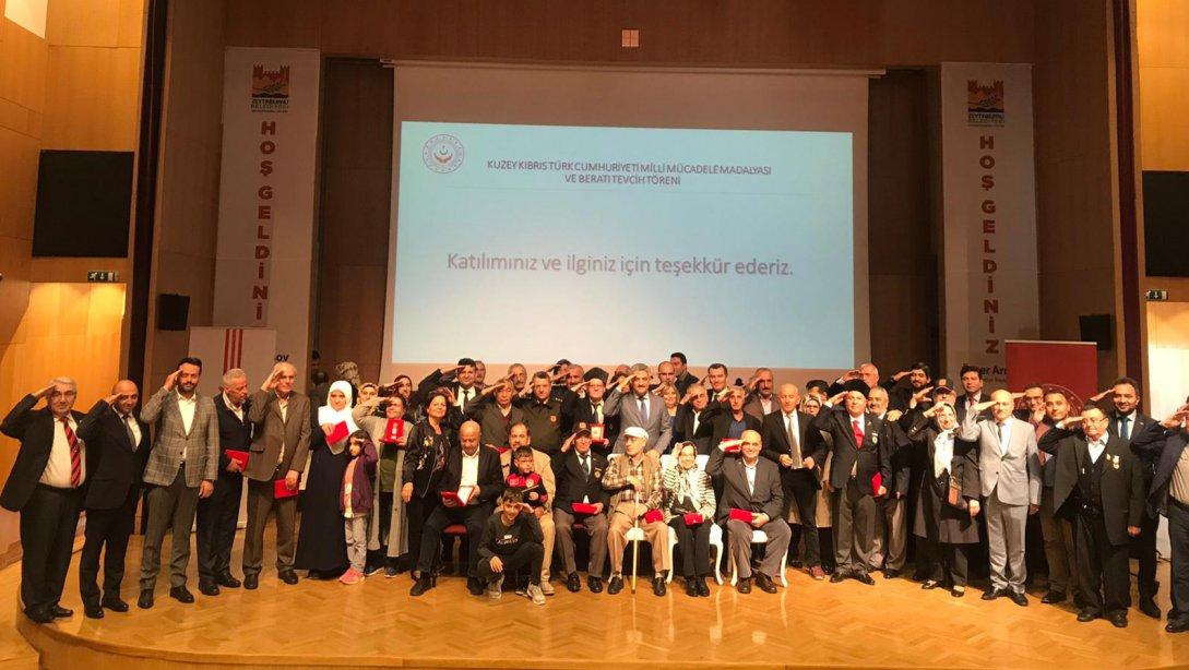 Kuzey Kıbrıs Türk Cumhuriyeti Millî Mücadele Madalyası ve Beratı Tevcih Töreni