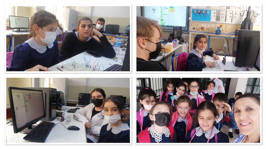 Zeytinburnu Mesleki ve Teknik Lisesi Öğrencileri Fatma Süslügil İlkokulu Öğrencilerine Robotik Kodlama Eğitimi Verdi