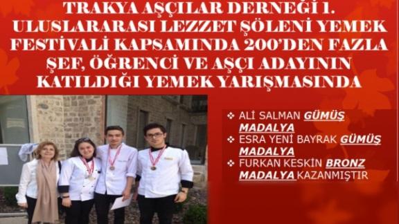 Zeytinburnu M. İhsan Mermerci Mesleki ve Teknik Anadolu Lisesi öğrencilerinden Yemek Yarışmalarında 2 Gümüş 1 Bronz