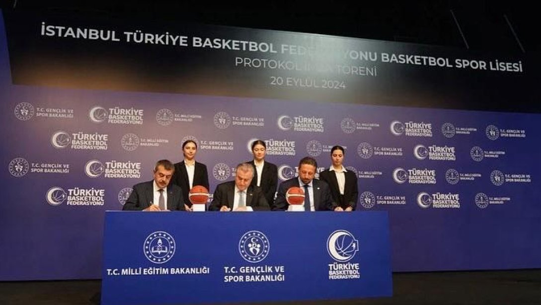 İLÇEMİZDE AÇILACAK  OLAN BASKETBOL SPOR LİSESİ İÇİN İŞ BİRLİĞİ PROTOKOLÜ İMZA TÖRENİ YAPILDI